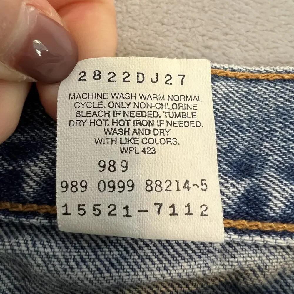 VTG Levis 512 Jeans Womens 10 Blue Denim Slim Fit Straight Leg‎ Bleached Grunge